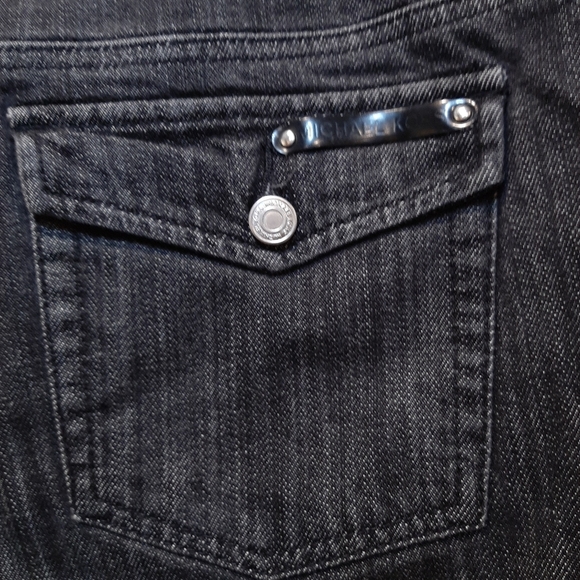 ❌SOLD❌MICHAEL KORS Striated Bootcut Jeans Zip Fly Flap Pocket MK Designer - Picture 11 of 16